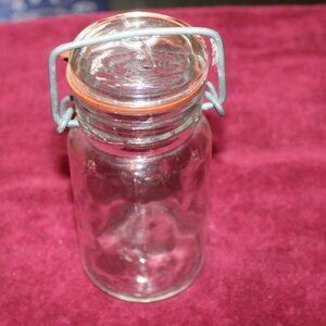 Vintage K 1877 1 Wire Bail Jar - 5 1/2" Tall